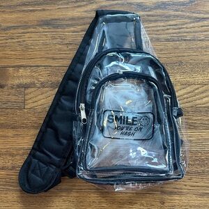 Transparent Black Sling Bag
